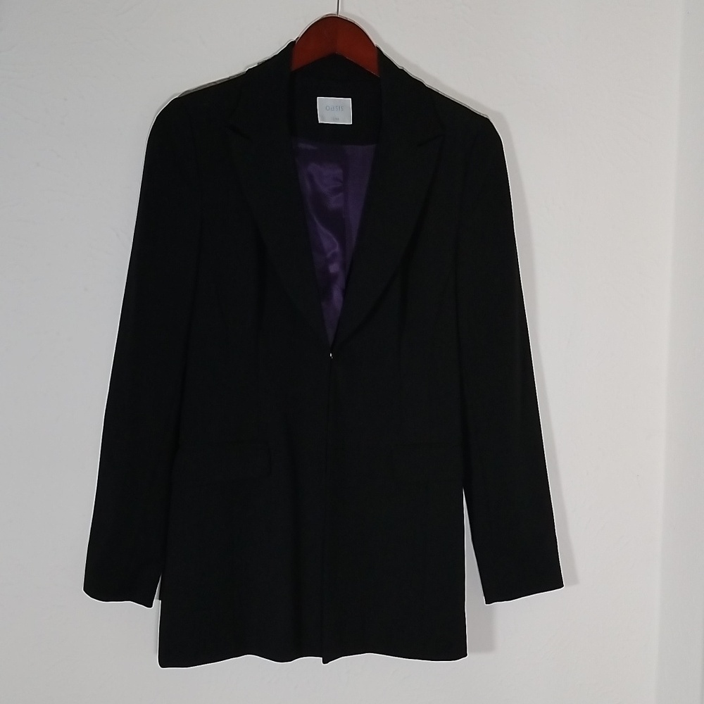 Oasis Black Blazer / Jacket purchased in London and UK Size 12